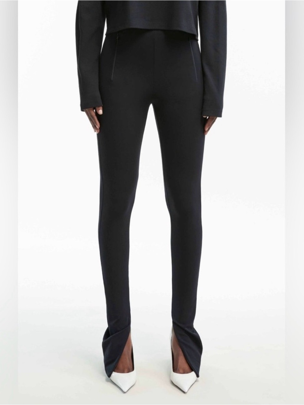 WARDROBE.NYC Black Pull-On Stretch Pants - Picture 2 of 9